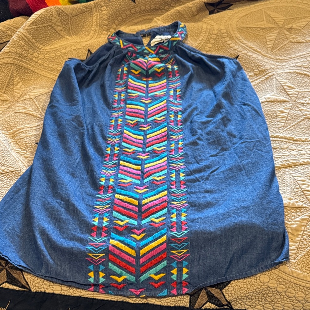 Savanna Jane Blue Denim Top